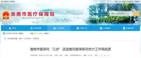 淮南市醫(yī)保局“三步”邁進推動醫(yī)保移動支付工作再提質(zhì)