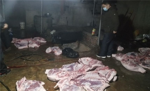 淮南市市場監(jiān)管局節(jié)前重拳出擊，搗毀私屠黑窩點
